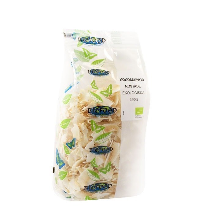 Biofood Kokosskivor Rostade Ekologiska 250 g