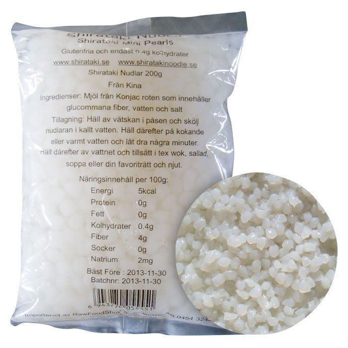 RawFoodShop Shirataki Mini Pearls 200 grammaa