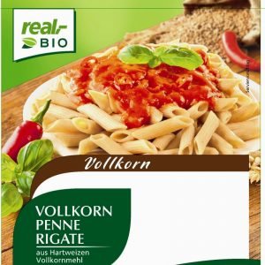 Real Bio Penne Rigate Af Fuldkorn 500 G