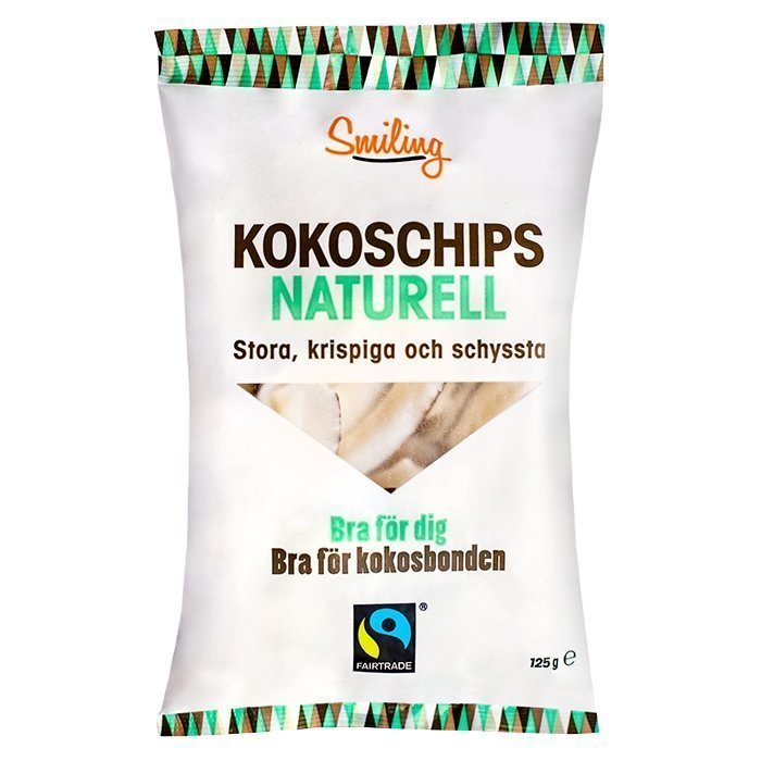 Smiling Kokoschips Naturell 125 g