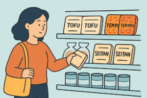 Tofu, tempeh ja seitan kaupan hyllyllä ja niiden erot